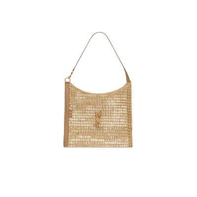 YSL RAFFIA CROCHET TOTE BAG (46*38*2.5cm)